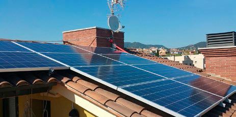 Installation of photovoltaic panels in a residential area